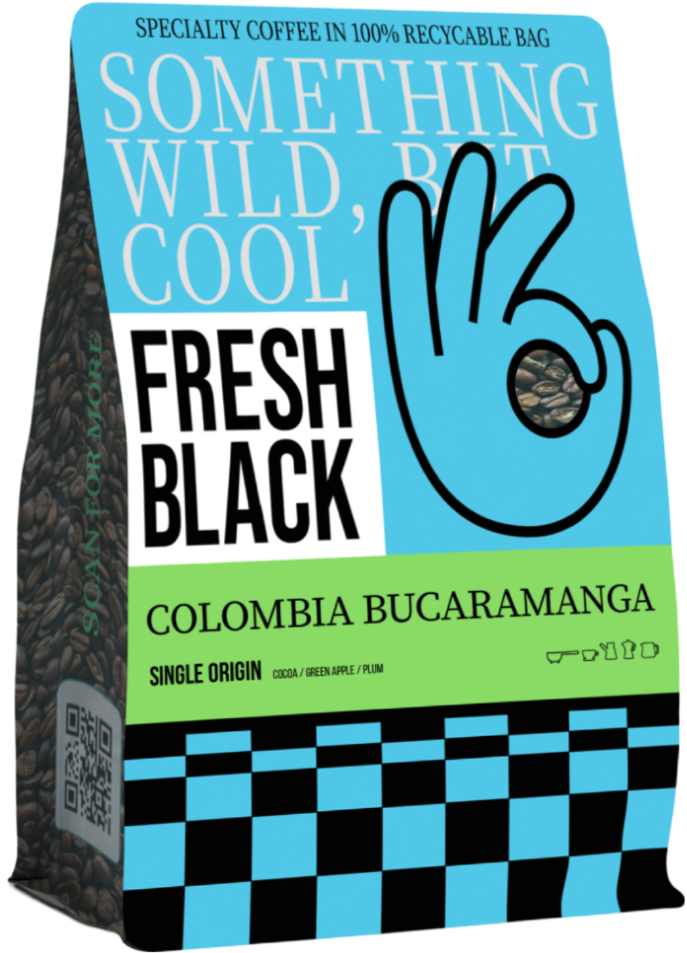 Кофе в зернах Fresh Black mono Colombia Bucaramanga espresso 1кг - Фото 1