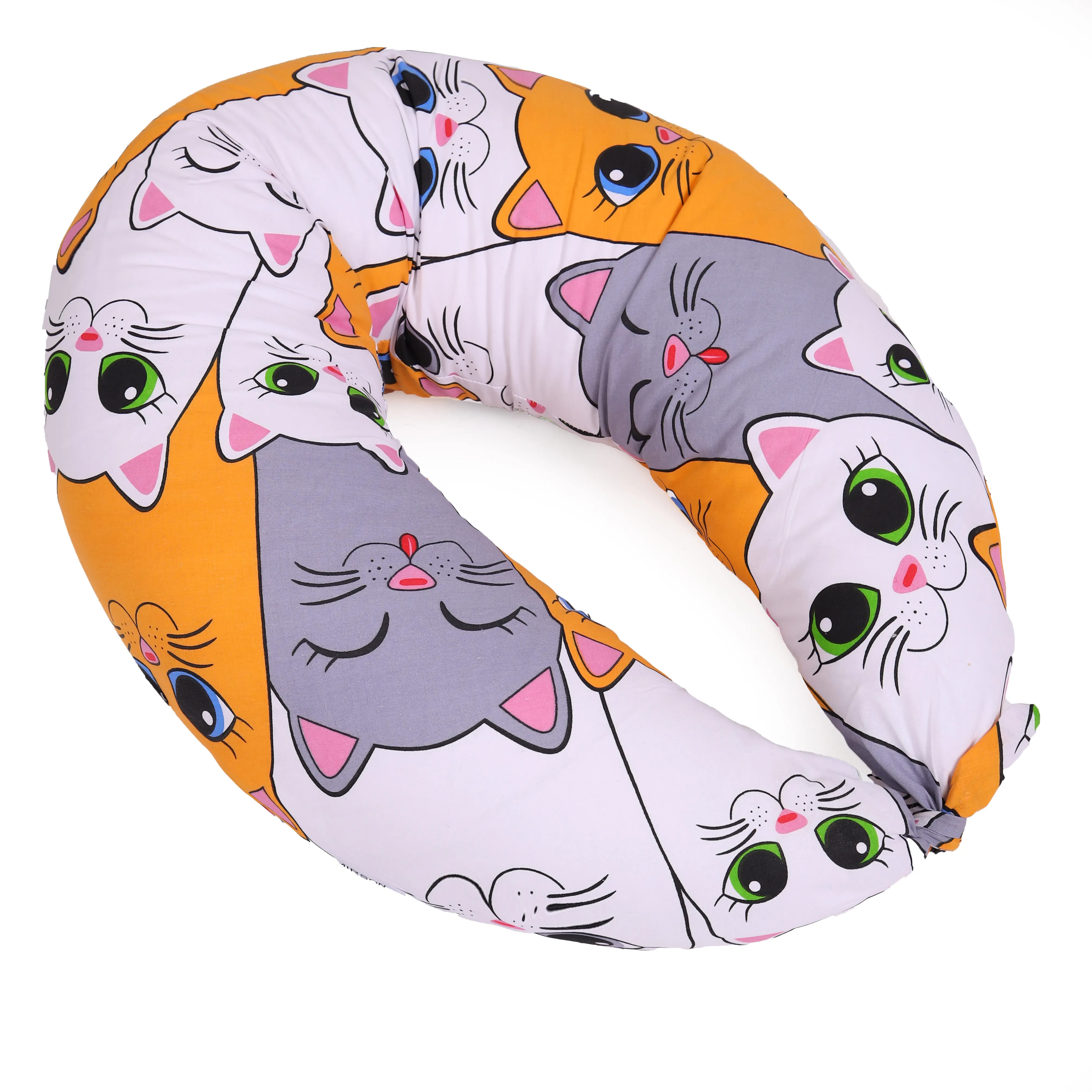 Подушка для годування MirSon №5027 Color Line 17-0636 Кіт батон Помаранчевий 30х170 (2200010969887) - Фото 1