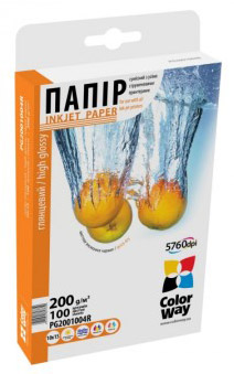 Фотобумага 13х18 Colorway 200 г/м 13х18 см 100 л Глянцевая (PG2001005R) - Фото 1