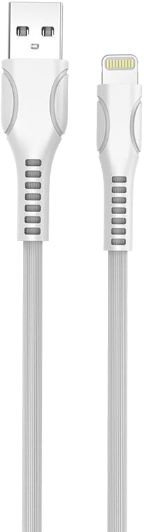 Кабель синхронизации данных Colorway USB-Lightning (line-drawing) 1m White (CW-CBUL027-WH) - Фото 1