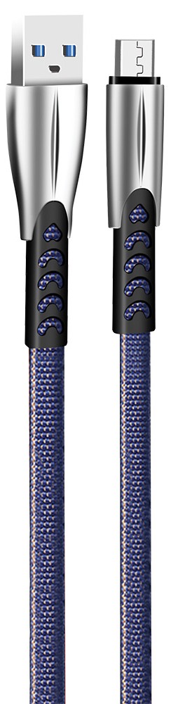 Кабель синхронизации данных Colorway USB-microUSB 1m Blue (CW-CBUM011-BL) - Фото 1