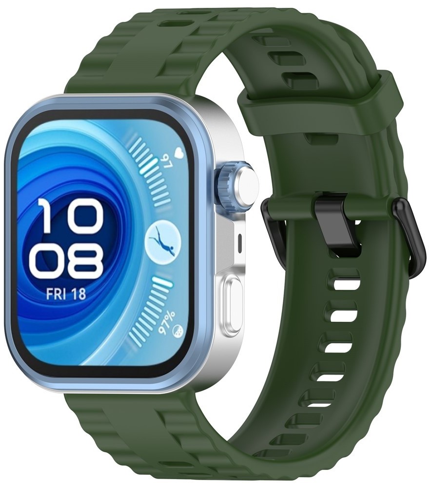 Купить Ремешок для смарт-часов BeCover Ribbed Tape for Huawei Watch Fit 3 / Fit 4 / Fit 4 Pro Army Green (714110) - Фото 1 Ремешок для смарт-часов BeCover Ribbed Tape for Huawei Watch Fit 3 / Fit 4 / Fit 4 Pro Army Green (714110) - Фото 1