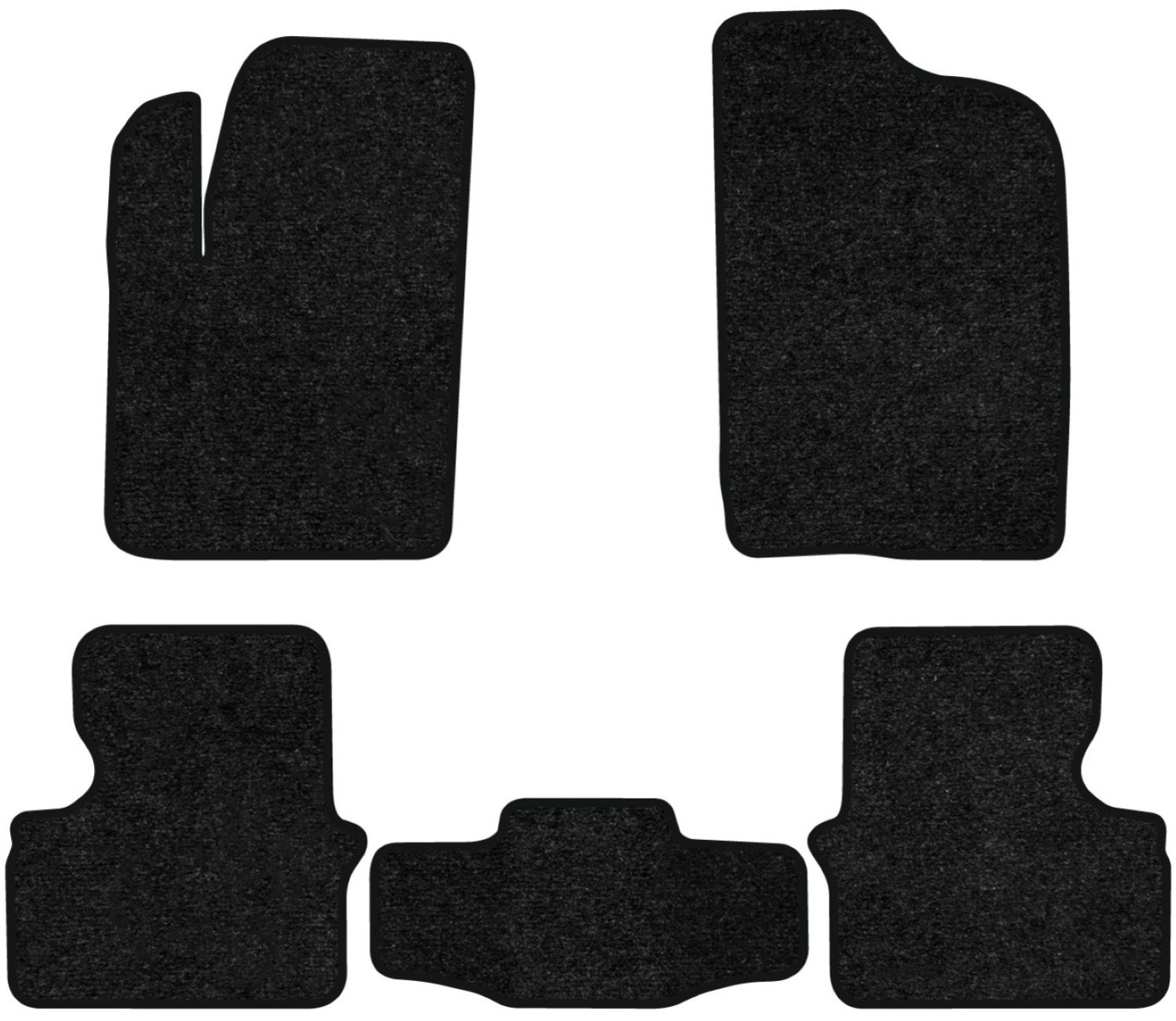 Коврики ворсовые в салон авто EVAtech Standard для Chery M11 2008-2015 1 поколение Htb EU черный кант CR42786C5VEB - Фото 1