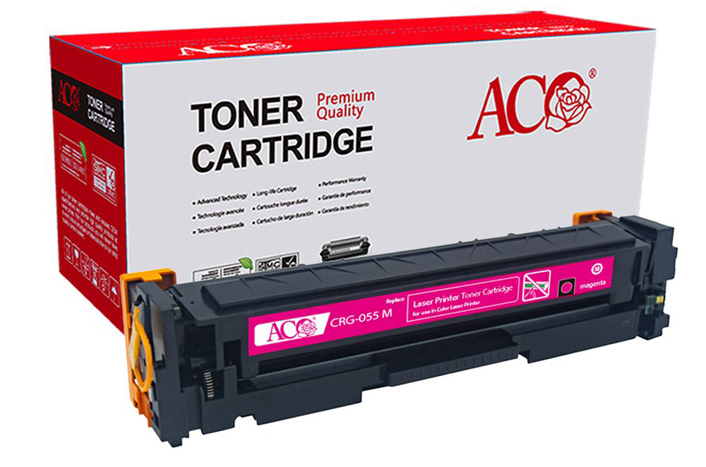 Картридж для лазерних принтерів/БФП ACO аналог Canon 055H Magenta max для Canon i-sensys MF742Cdw (3018C002) без чипа (ACO-CRG-055HMNC) - Фото 1