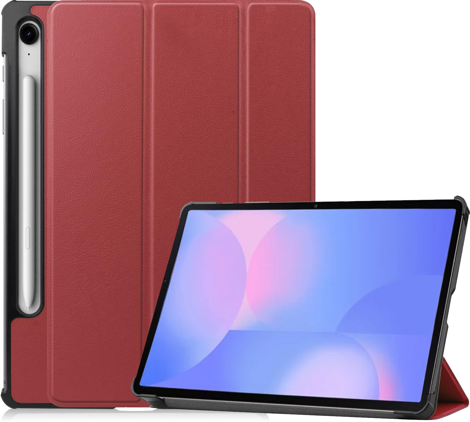 Чехол для планшета BeCover Smart Case for Samsung Galaxy Tab S10 FE Plus (SM-X620/SM-X626) 13.1" Red Wine (713385) - Фото 1