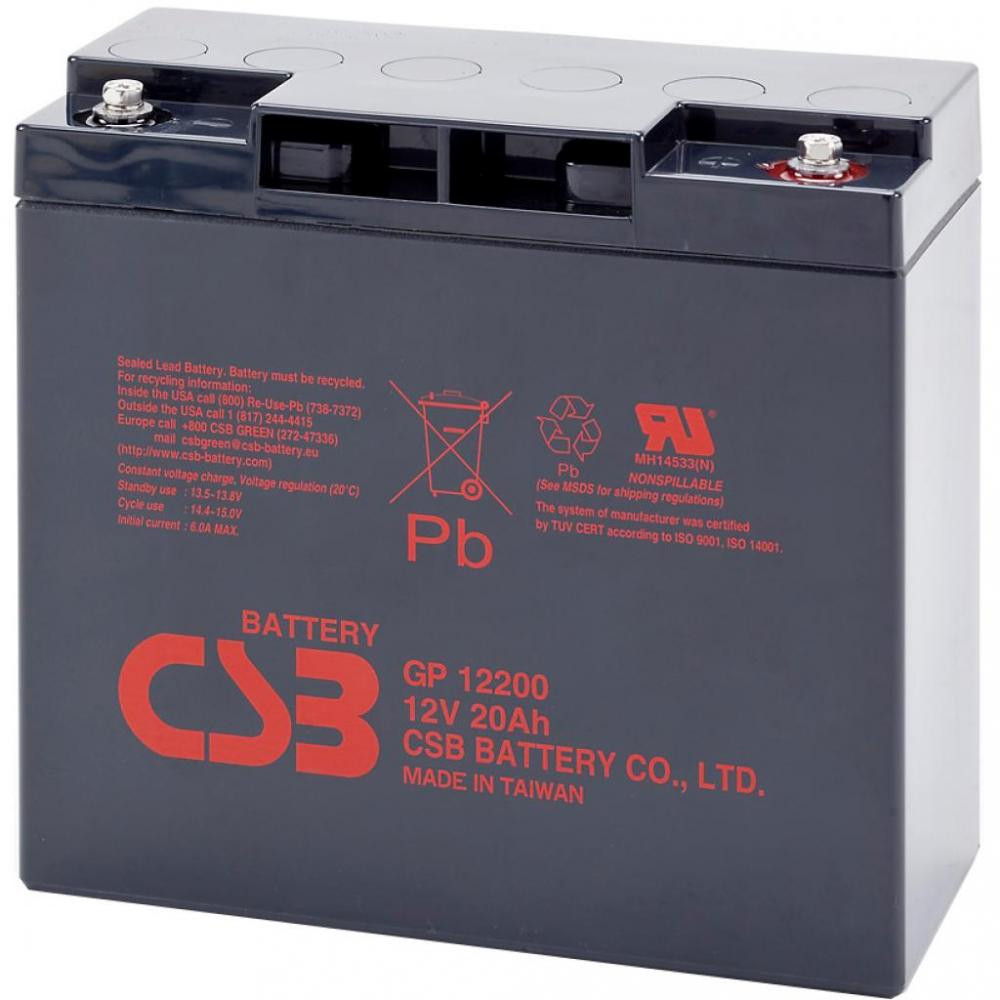 Аккумулятор для ИБП CSB 12В 20 Ач (GP12200) - Фото 1