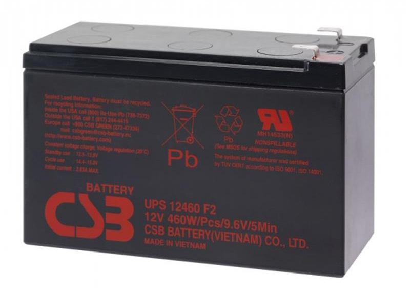 Аккумулятор для ИБП CSB 12V 9AH (UPS12460/01840) AGM - Фото 1