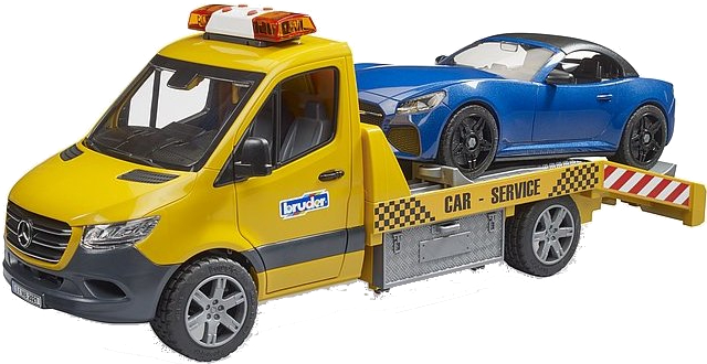 Наземная спецтехника BRUDER MB Sprinter эвакуатор с родстером (02675) - Фото 1