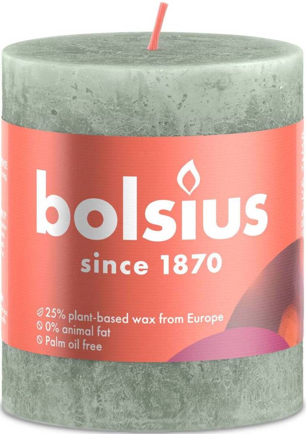 Свічка декоративна Bolsius SHINE 80/68 нефрит (780368) - Фото 1