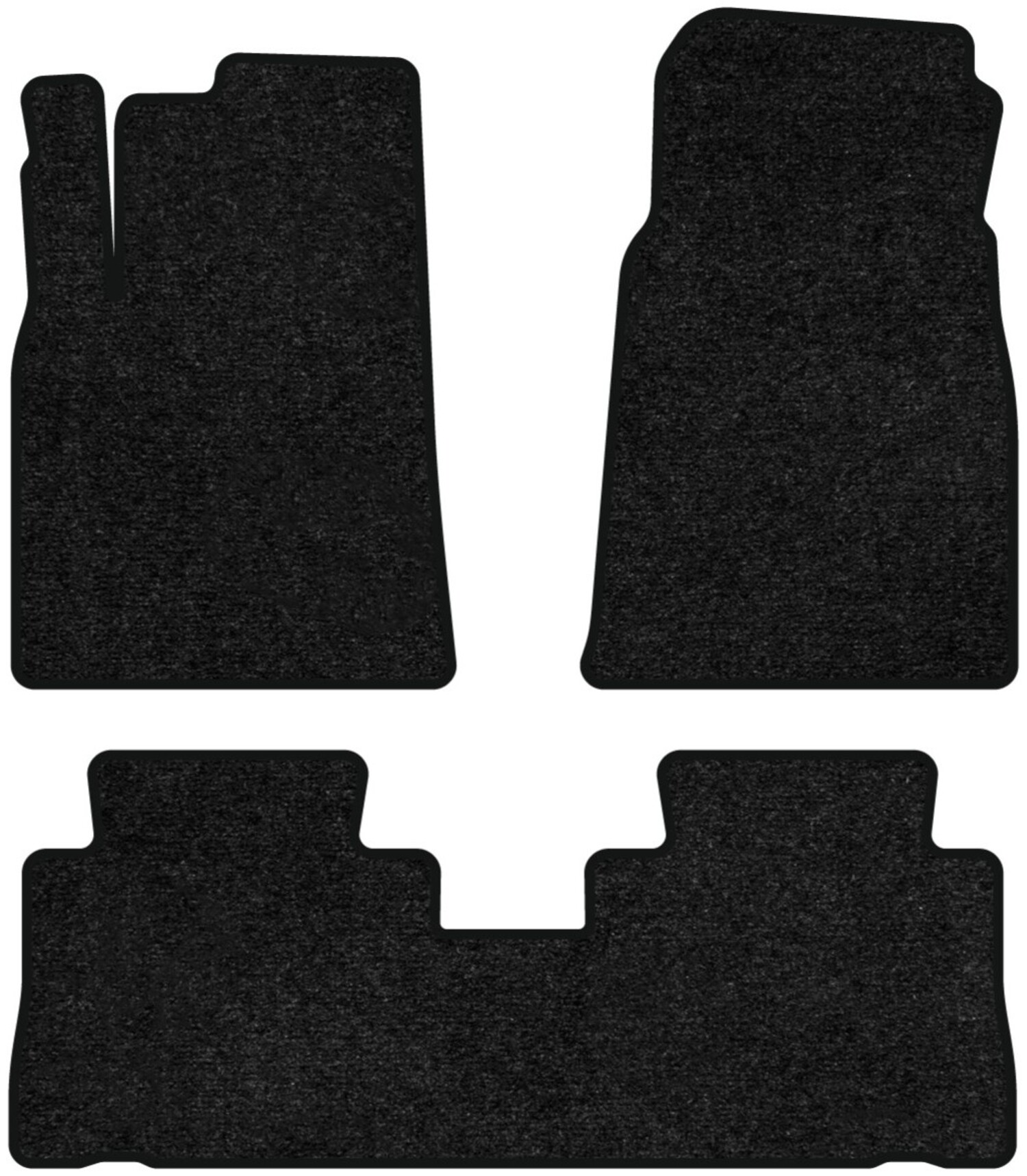 Коврики ворсовые в салон авто EVAtech Standard для Chevrolet Captiva (C140) 5 seats MT Restyling 2011-2018 1 поколение SUV EU черный кант CT1174Z3VEB - Фото 1