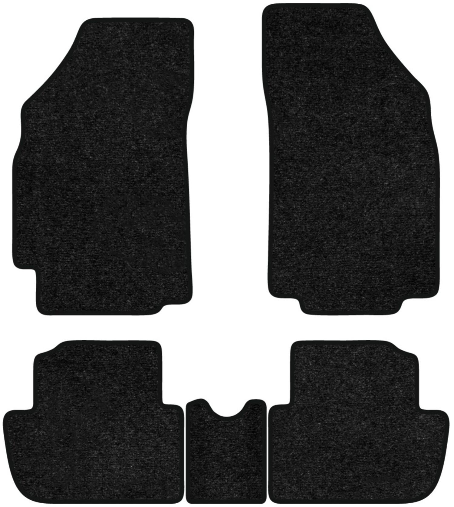 Коврики ворсовые в салон авто EVAtech Standard для Chevrolet Spark (M300) 2009-2015 3 поколение Htb EU черный кант CT21639CG5VEB - Фото 1
