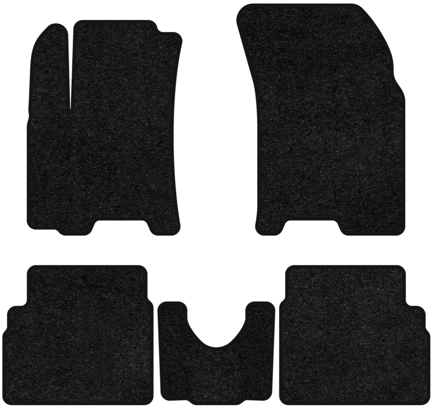 Коврики ворсовые в салон авто EVAtech Standard для Chevrolet Aveo (T200) 2002-2005 1 поколение Htb EU черный кант CT33300C5VEB - Фото 1
