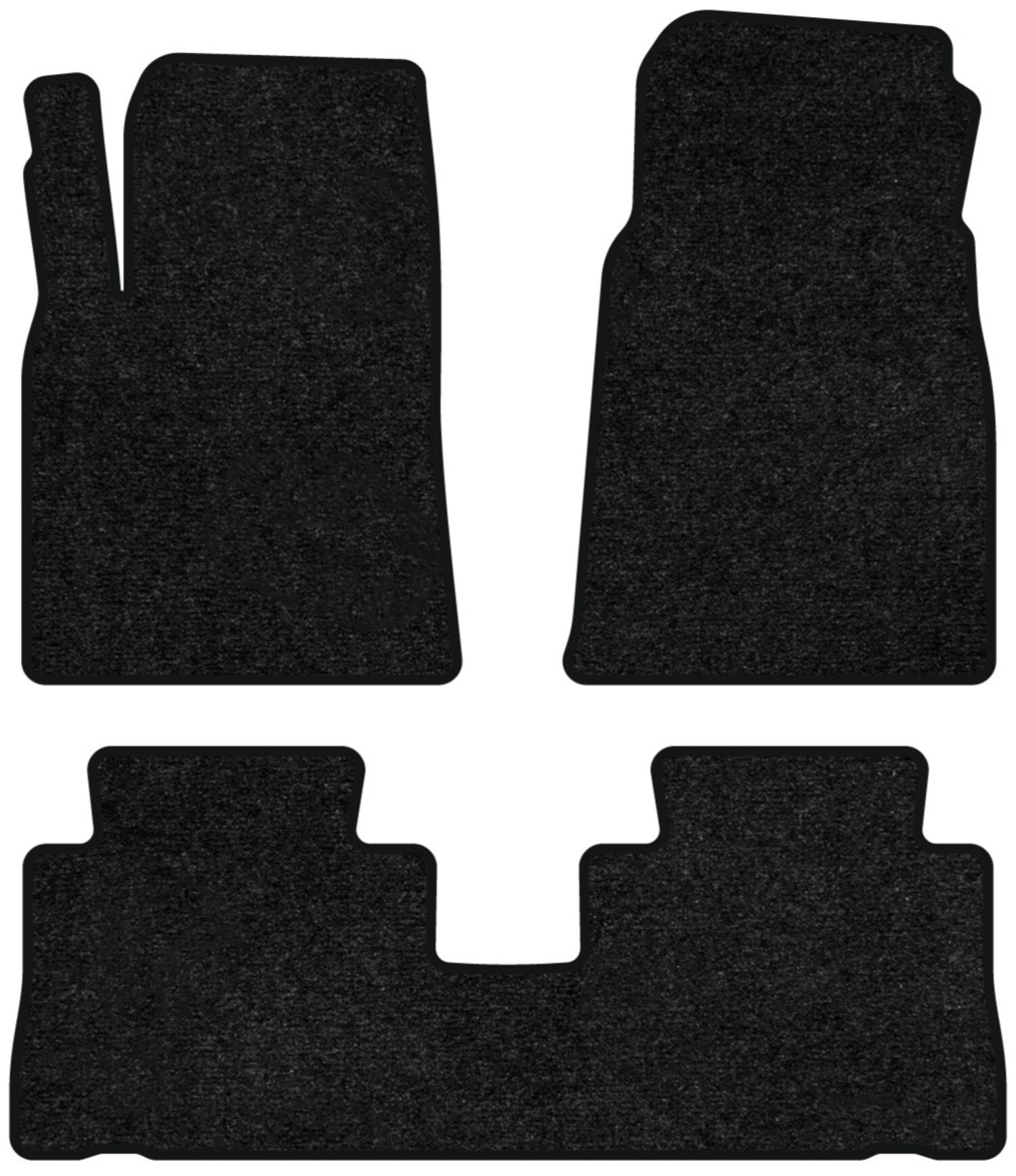 Коврики ворсовые в салон авто EVAtech Standard для Chevrolet Captiva (C100) 7 seats 2006-2011 1 поколение SUV EU черный кант CT34224Z3VEB - Фото 1