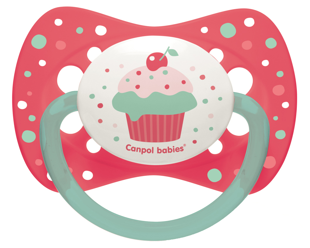 Симетрична пустушка Canpol babies 6-18 міс Cupcake рожева (23/283_pin) - Фото 1
