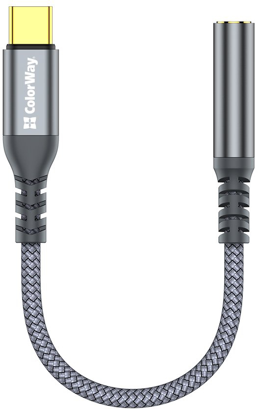 Перехідник Colorway USB-C to 3.5 мм Female Audio 14 см (CW-AD-CJ) - Фото 1
