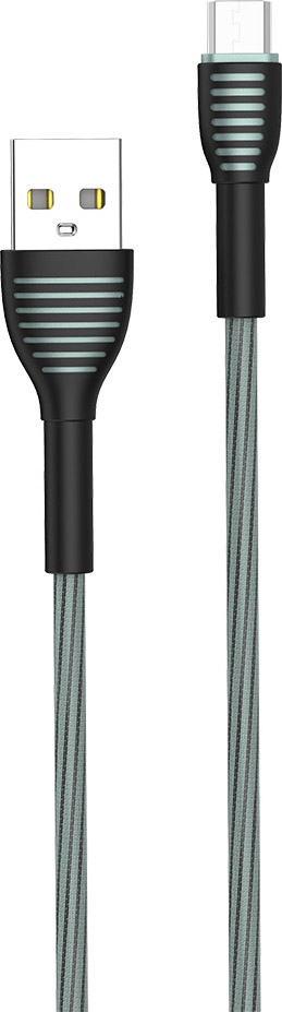 Кабель синхронизации данных Colorway USB - MicroUSB 3А 1 m Grey (CW-CBUM041-GR) - Фото 1