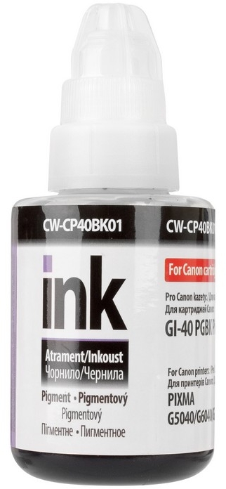 Чернила Colorway Canon GI-40 135мл Pigment Black (CW-CP40BK01) - Фото 1