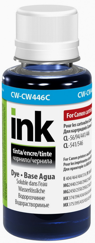 Чернила Colorway Canon CL-446 100 мл Cyan (CW-CW446C01) - Фото 1