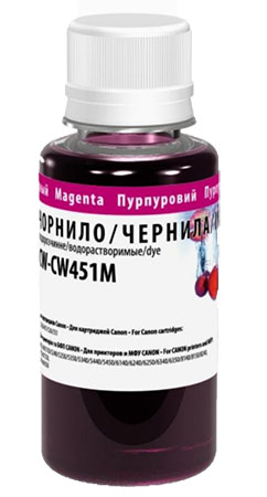 Чернила Colorway Canon CLI-451 (Magenta) (CW-CW451M01) 100мл - Фото 1