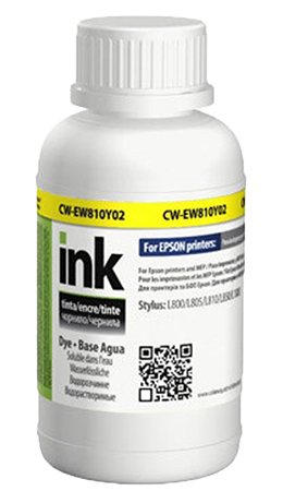 Чернила Colorway Epson L-800/810/850 200мл Yellow EW810Y (CW-EW810Y02) - Фото 1