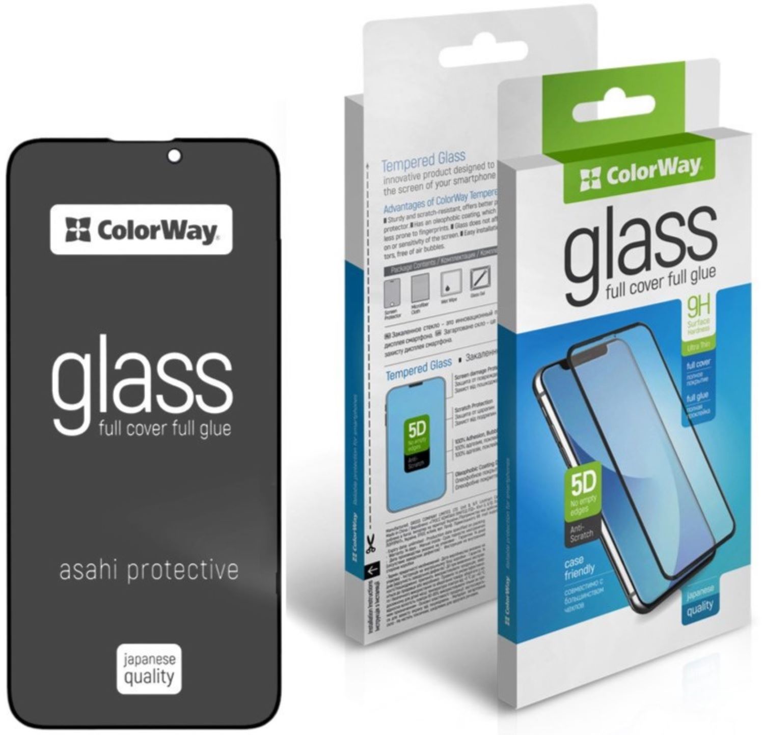 Защитное стекло для смартфона Colorway 9H FC glue Anti-Spy for Apple iPhone 16 Pro Black (CW-GSFGASAI16P-BK) - Фото 1