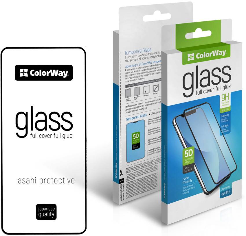 Защитное стекло для смартфона Colorway 9H FC glue Samsung Galaxy S24FE Black (CW-GSFGSG721-BK) - Фото 1