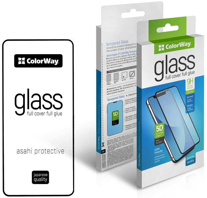 Защитное стекло для смартфона Colorway 9H FC glue for Xiaomi Redmi 15 black (CW-GSFGXR15-BK) - Фото 1