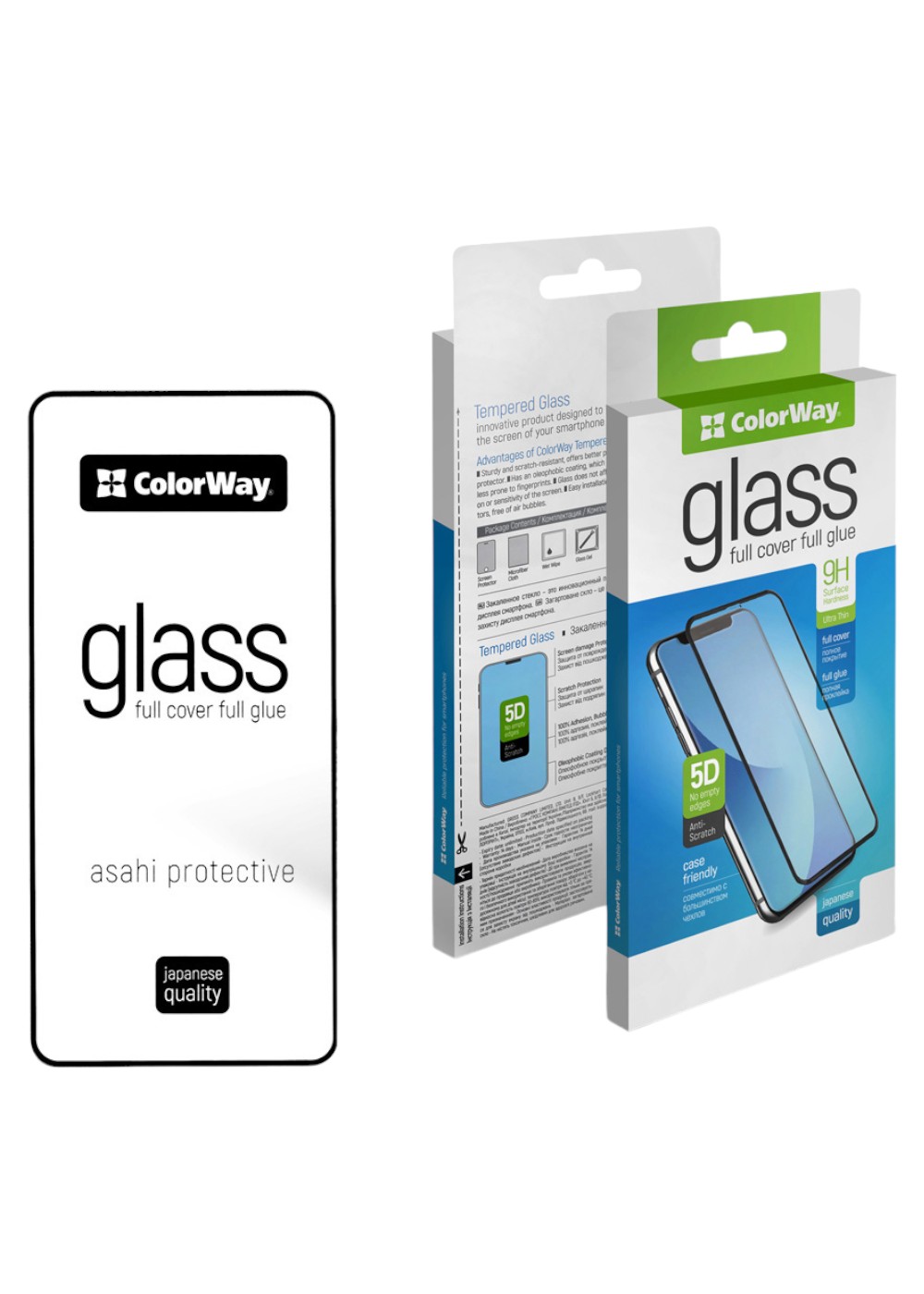 Защитное стекло для смартфона Colorway 9H FC Glue Xiaomi Redmi Note 12 Pro 5G Black (CW-GSFGXRN12P5-BK) - Фото 1