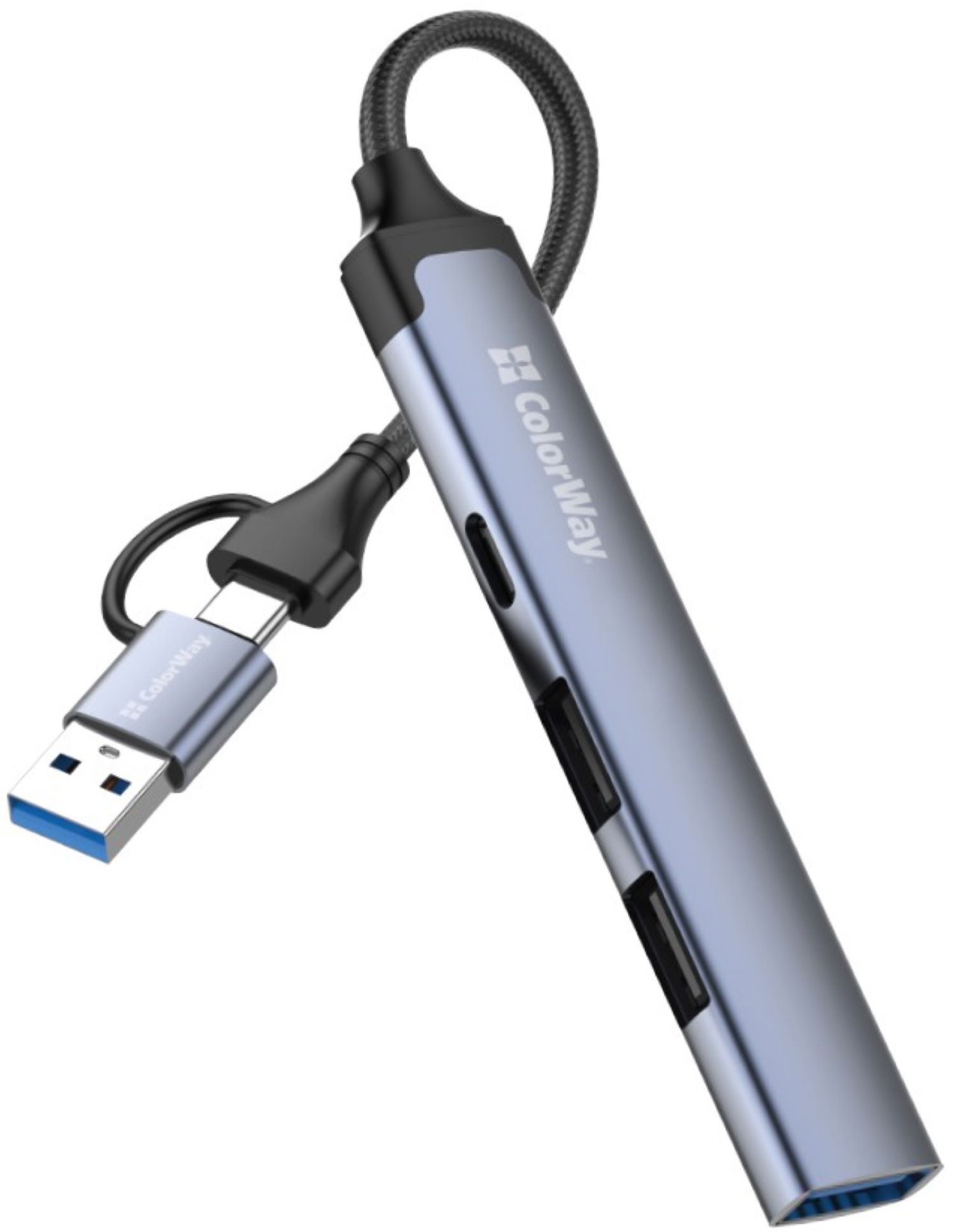 Хаб USB Colorway USB-A/USB-C 4-в-1 USB2.0х2/USB3.0/USB-C2.0 (CW-HUB06) - Фото 1