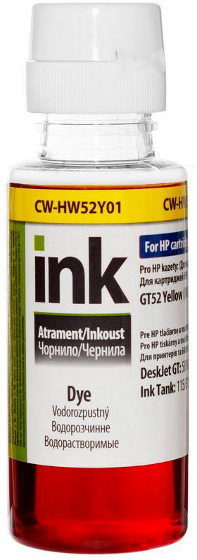 Чернила Colorway HP Ink Tank 115/315/415 100 мл Yellow HW52Y (CW-HW52Y01) - Фото 1