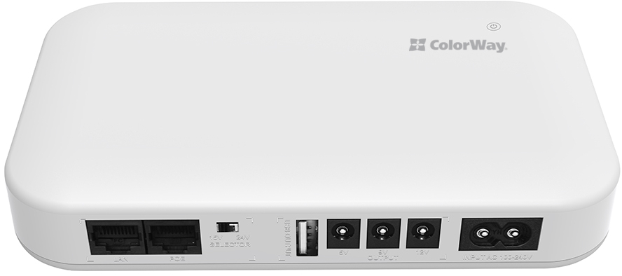 Источник бесперебойного питания Colorway UPS for router 8800mAh 21W DC 5V/9V/12V/24V V2 (CW-PB088LI3WT) - Фото 1