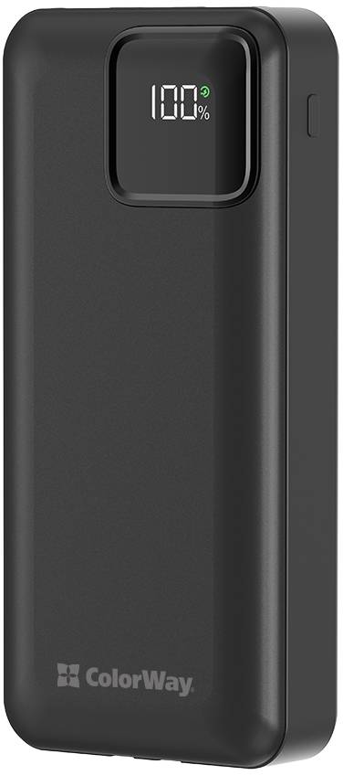 Батарея мобільна Colorway Power Bank 20000 mAh Optimal Power USB QC3.0 + USB-C PD22.5W Black (CW-PB200LPB5BK-PDD) - Фото 1