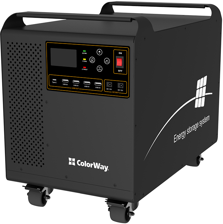 Зарядная станция универсальная Colorway 3000W 3200Wh LiFePO4 (145V/60A MPPT) (CW-PR-3K3W-01) - Фото 1
