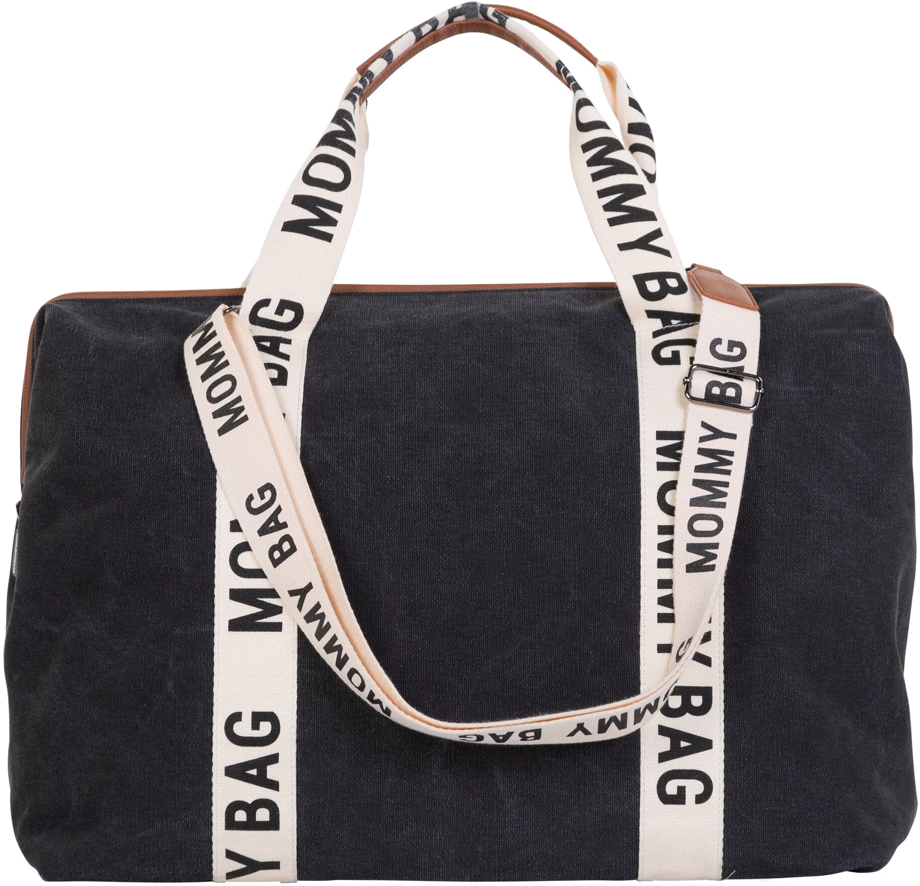 Сумка для родителей Childhome Mommy bag Signature- Canvas Black (CWMBBSCBL) - Фото 1