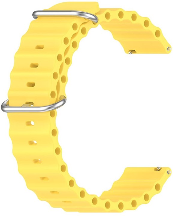 Ремінець для смарт-годинника BeCover Wave Style (20mm) for Samsung Galaxy Watch Active/Active 2 (40/44mm) / Gear S2/S2 Classic / Gear Sport Yellow (714167) - Фото 1
