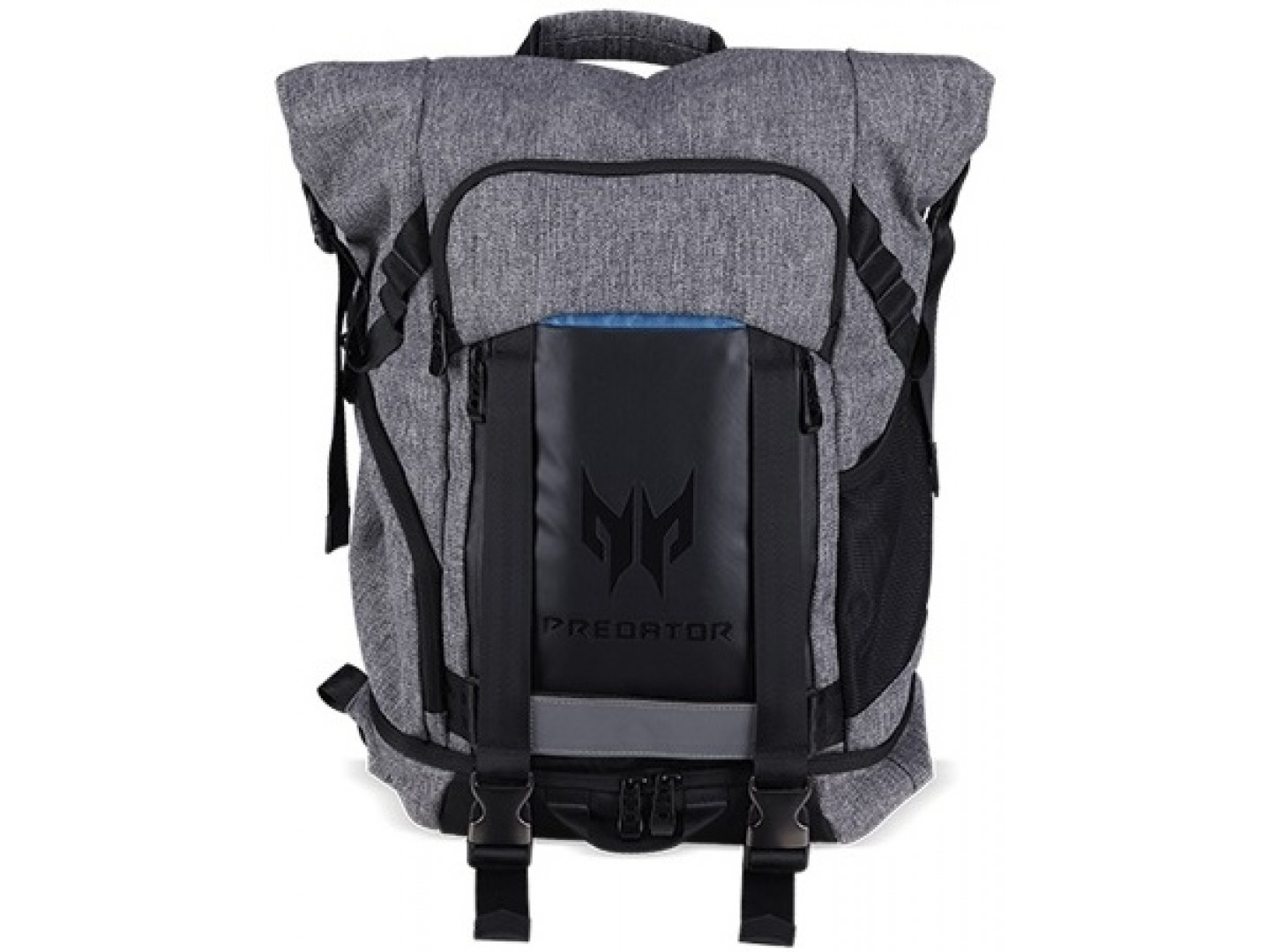 acer predator gaming rolltop backpack gray with teal blue np bag1a 290