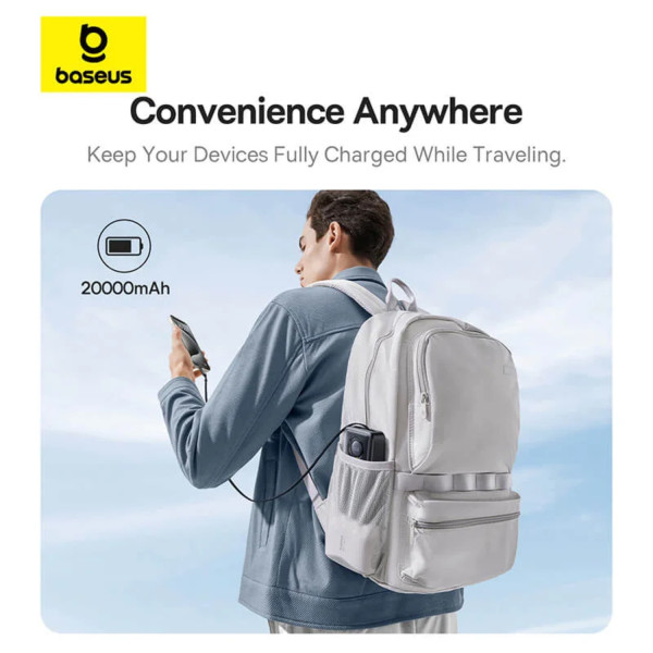 Фото - Батарея мобильная Baseus Free 2 Pull with Retractable Cable 20000mAh 65W PD QC Cosmic Black (P10073700123-00)