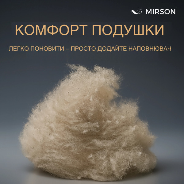 Фото - Подушка стандартная MirSon шерстяная Eco Silver 145 Средняя 60х60 см (2200000393593)