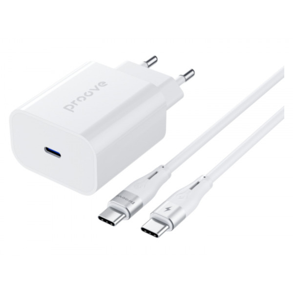 Фото - Сетевое зарядное устройство Proove Rapid 30W (Type-C) + кабель Type-C to Type-C (WCRP30012202)