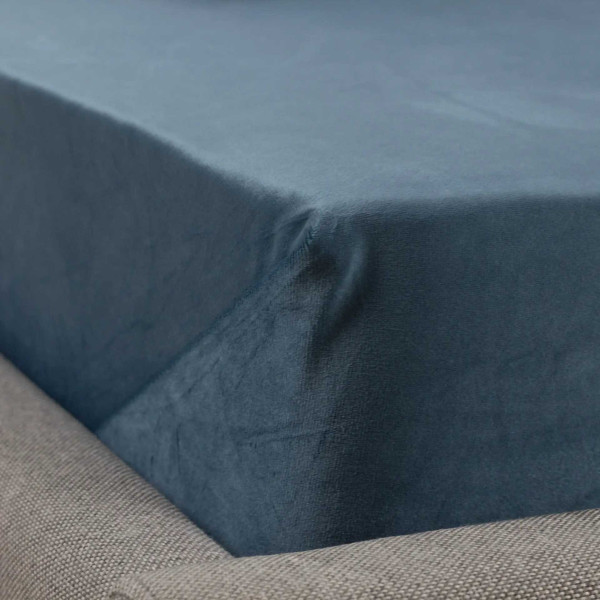 Фото - Простынь двуспальная ТЕП VELOUR 160х200 см Синий (2-04756_34656)