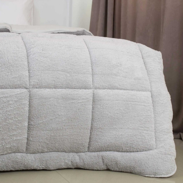 Фото - Одеяло демисезонное двуспальное евро ТЕП TEDDY 200х210 см Светло-серый (1-05209_35051)