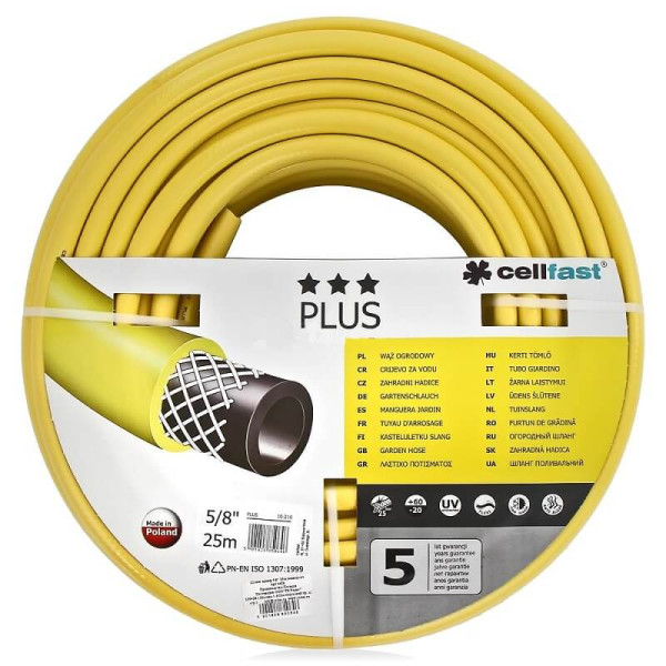 Фото - Шланг поливочный Cellfast Plus 25 м 5/8" (10-210) Фото - Шланг поливочный Cellfast Plus 25 м 5/8" (10-210)