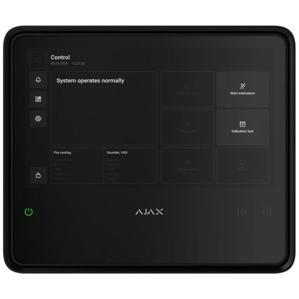 Фото - Пульт для управления приборами Ajax EN54 Fire Hub Black (000057093)