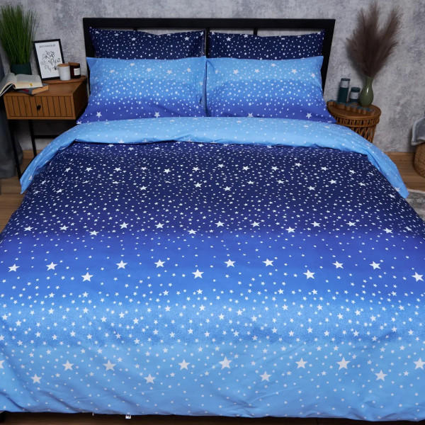 Фото - Пододеяльник двуспальный евро Moon&Star Бязь Gold Люкс Night Glow King Size 220x240 см (MS-870000684)