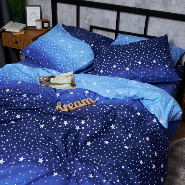 Фото - Пододеяльник двуспальный евро Moon&Star Бязь Gold Люкс Night Glow King Size 220x240 см (MS-870000684)