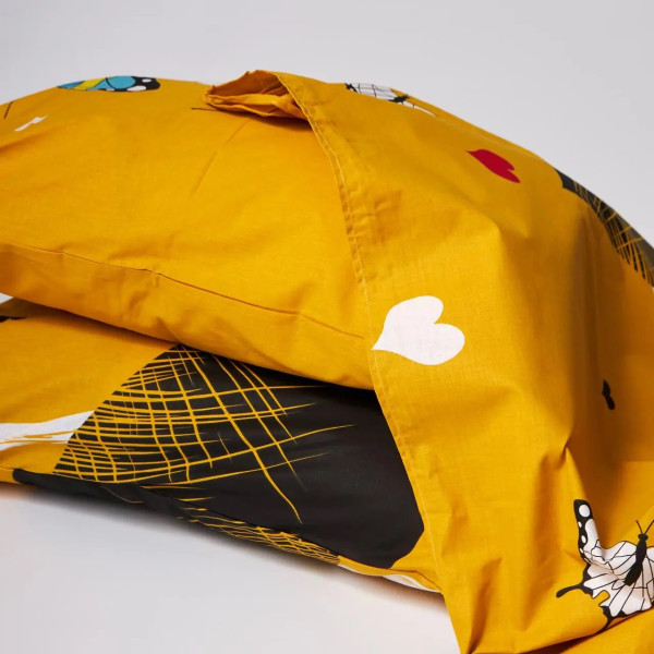 Фото - Комплект постельного белья Moon&Star Бязь Gold Люкс Butterfly Bloom 180х220 см нав. 70х70 2 шт. (MS-880000077)