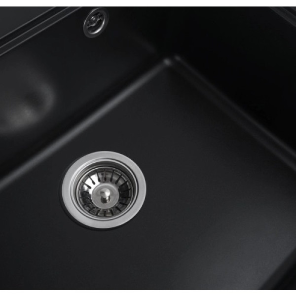Фото - Мойка кухонная+смеситель VALESO VESTA 5852 черная +BG76 + Сифон 1041