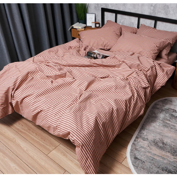 Фото - Пододеяльник полуторный евро Moon&Star Бязь Gold Люкс Autumn Stripes 160 x 220 см (MS-870000591)