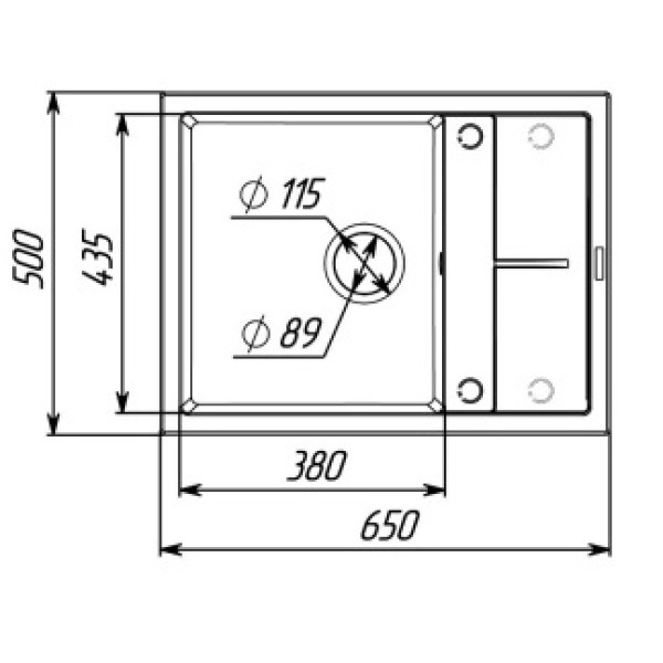 Фото - Мойка кухонная Platinum 6550 LOTOS матовая Карамель