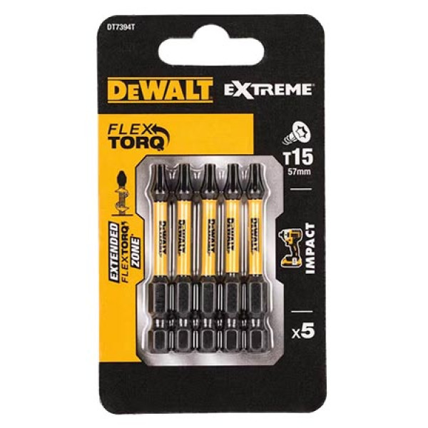 Фото - Набор бит для отвертки DeWALT IMPACT TORSION 5 шт. (DT7394T) Фото - Набор бит для отвертки DeWALT IMPACT TORSION 5 шт. (DT7394T)